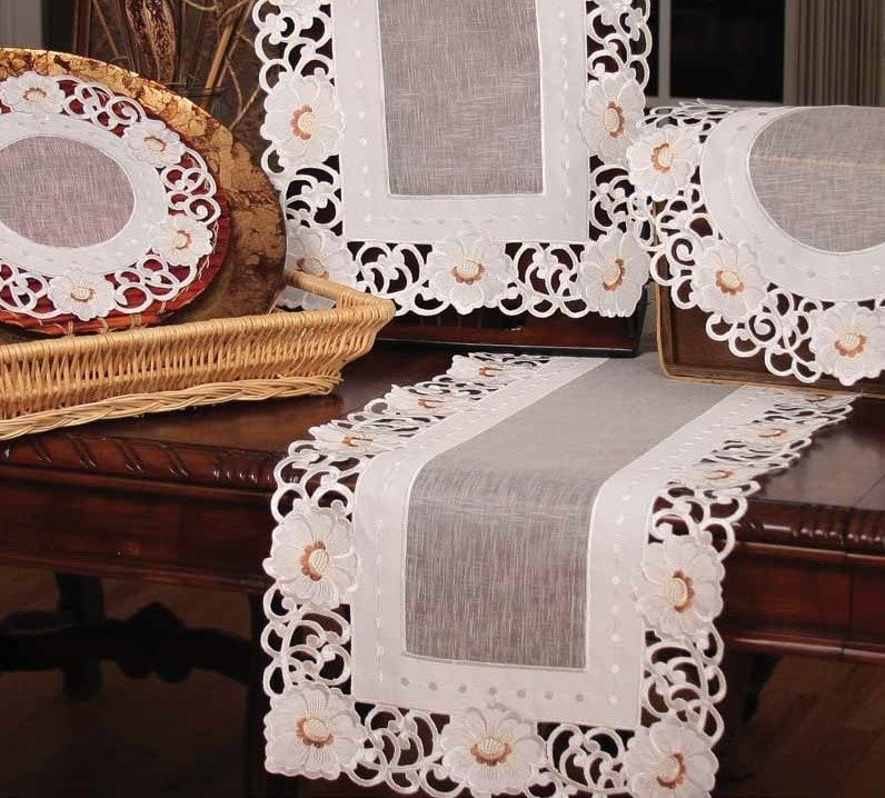 Victorian Elegance 34"x34" Table Topper