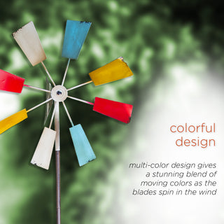 Metal Windmill Stake, Multicolor, 52"