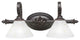 Elegante 2-Light Bath Bar, Gold Ice
