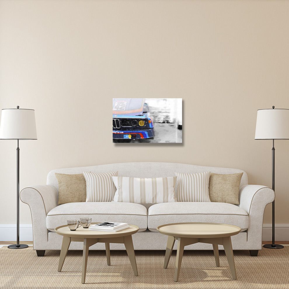 "BMW Lamp and Grill Watercolor" Fine Art Print