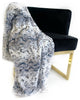 Navy Snowy Owl Faux Fur Luxury Throw Blanket, Blanket 80Lx110W Full