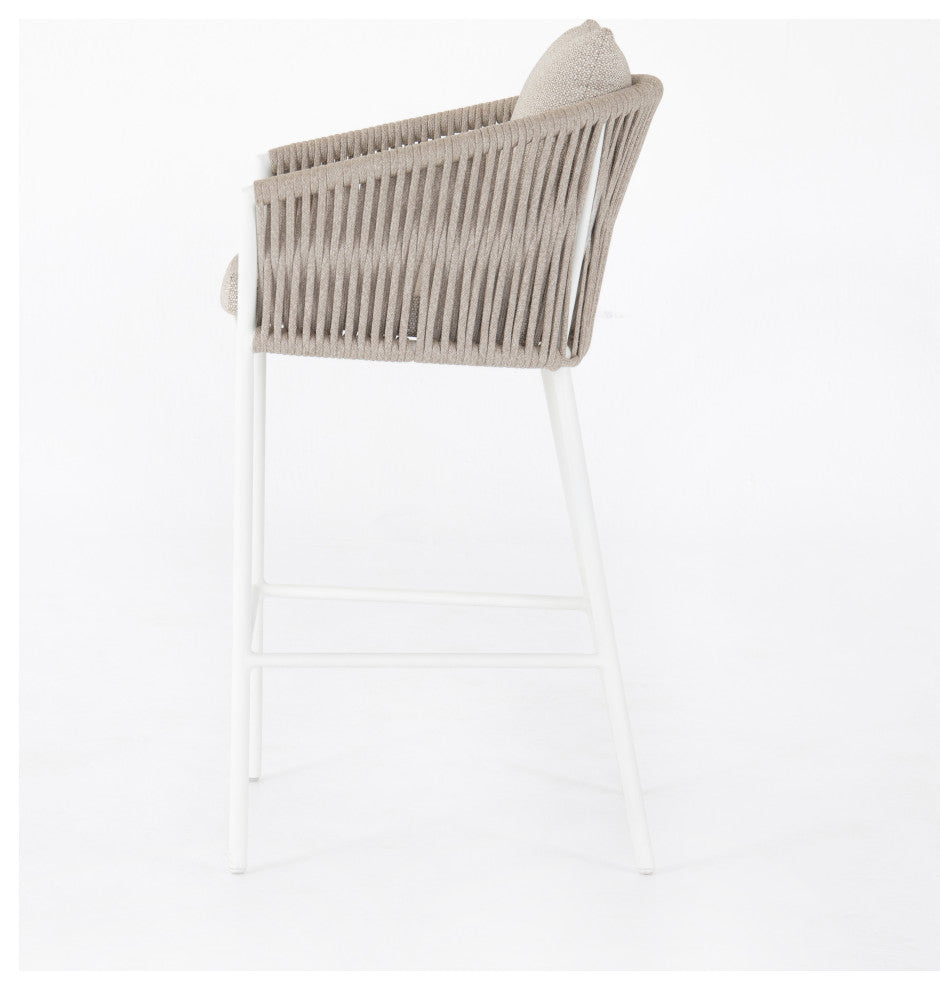 Porto Outdoor Stool-White-Bar