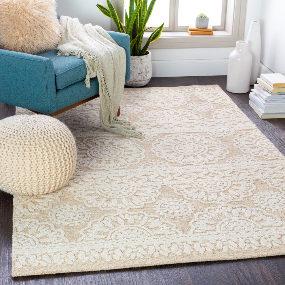 Surya Izmir IZM-2304 Traditional Area Rug, 6' x 9' Rectangle