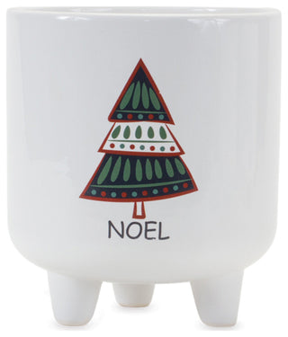 Footed Pine Tree Planter, Set of 3