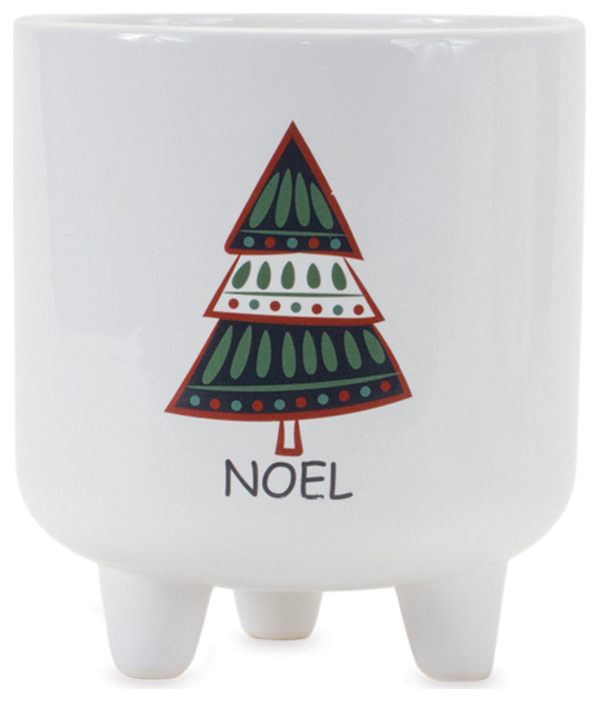 Footed Pine Tree Planter, Set of 3
