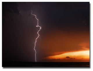 'Lightning Sunset V' Canvas Art by Kurt Shaffer