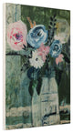 Modern Floral Circle Wall Art Fine Giclee Printed on Hand Finished Ash Wood