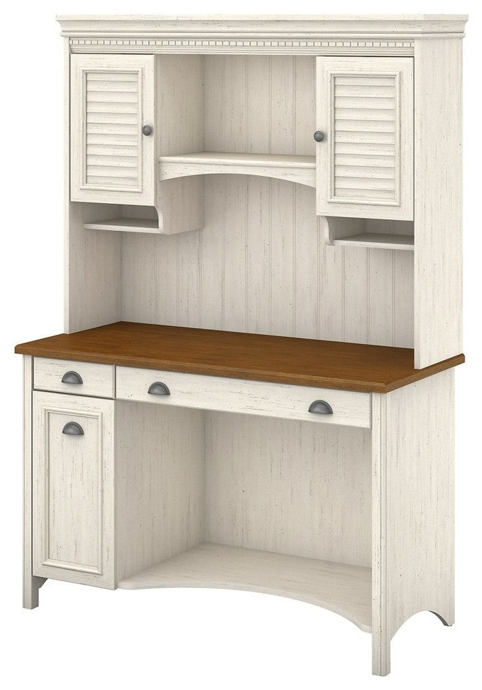 Stanford Computer Desk With Hutch and Drawers
