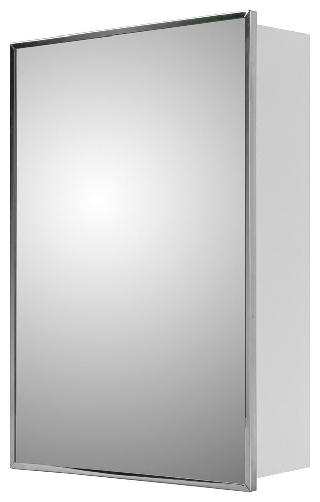 Deluxe Series Medicine Cabinet, 14"x20", Stainless Steel Frame, Surface Mount
