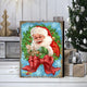 Santa Bow Wreath Wooden Block, 36 X 24