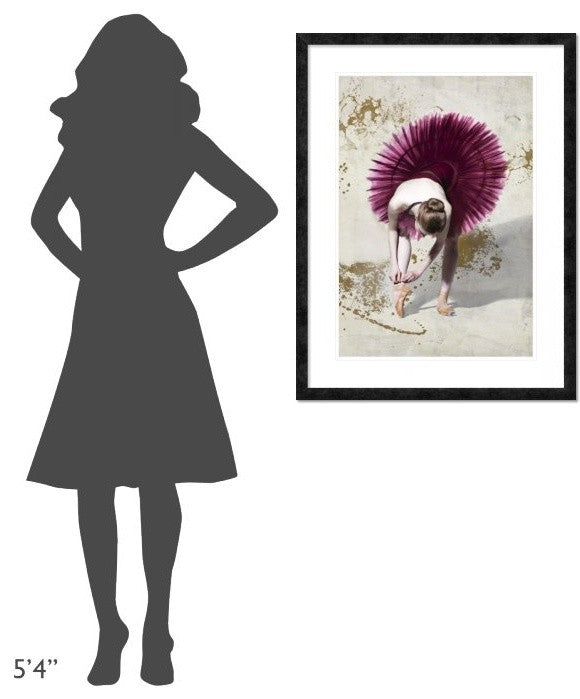 "Purple Ballerina" Framed Digital Print by Teo Rizzardi, 28"x38"