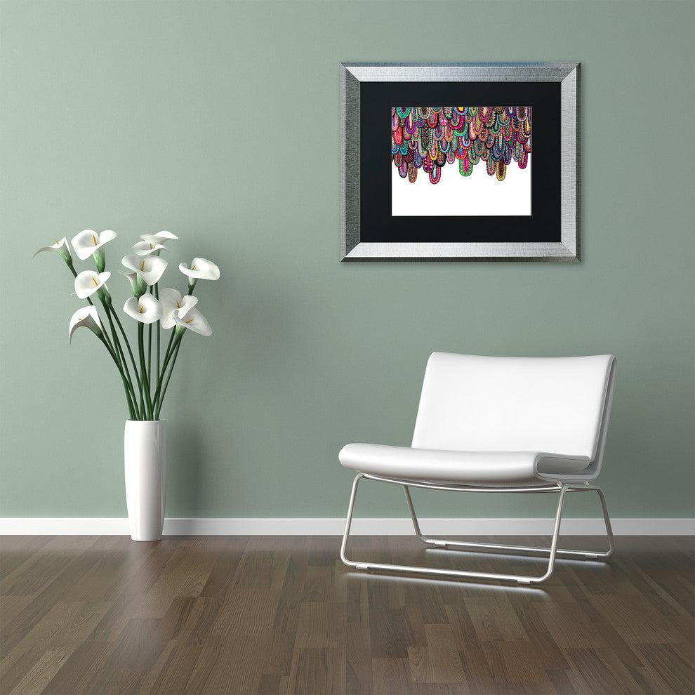Hello Angel ''Drips'' Art, Silver Frame, Black Mat, 20x16