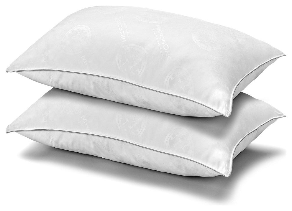 2-Pack Micronone Allergen Free Gel Fiber Soft Stomach Sleeper Pillows, Queen