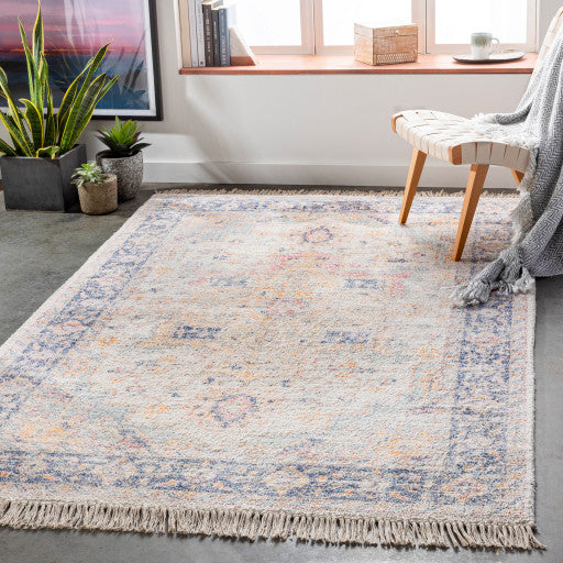 Surya Sivas SVS-2301 8'6"x12' Rug, Orange/Aqua/Beige/Khaki/Cream/Denim/Blue