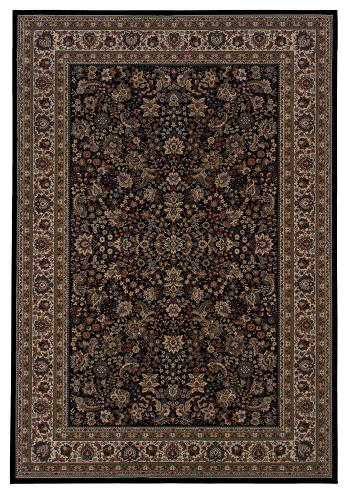 Oriental Weavers Ariana Black/Ivory Oriental Indoor Area Rug 5'3"X7'9"