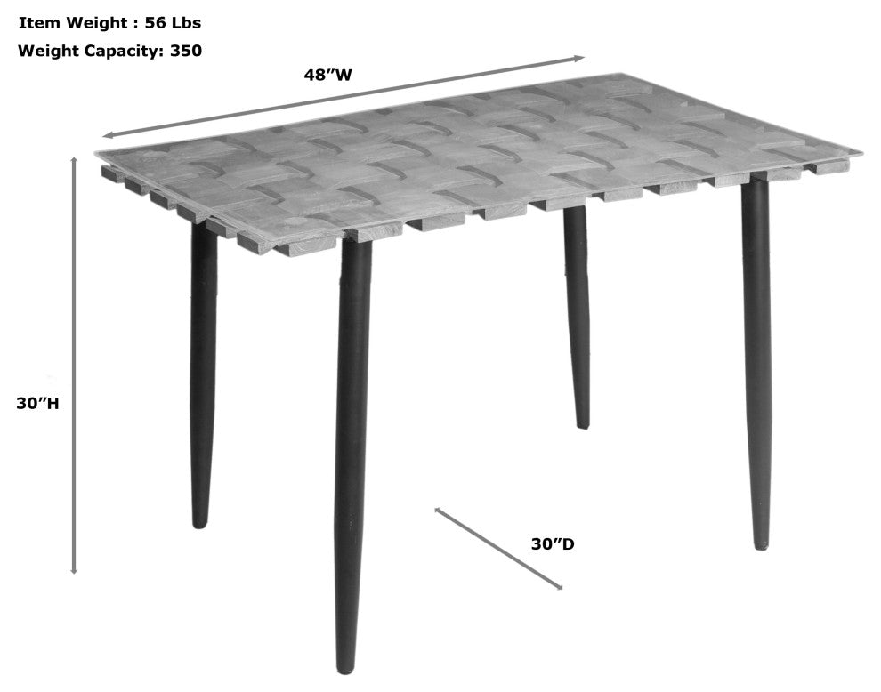 Waverly Dining Table, Honey Gold/Black