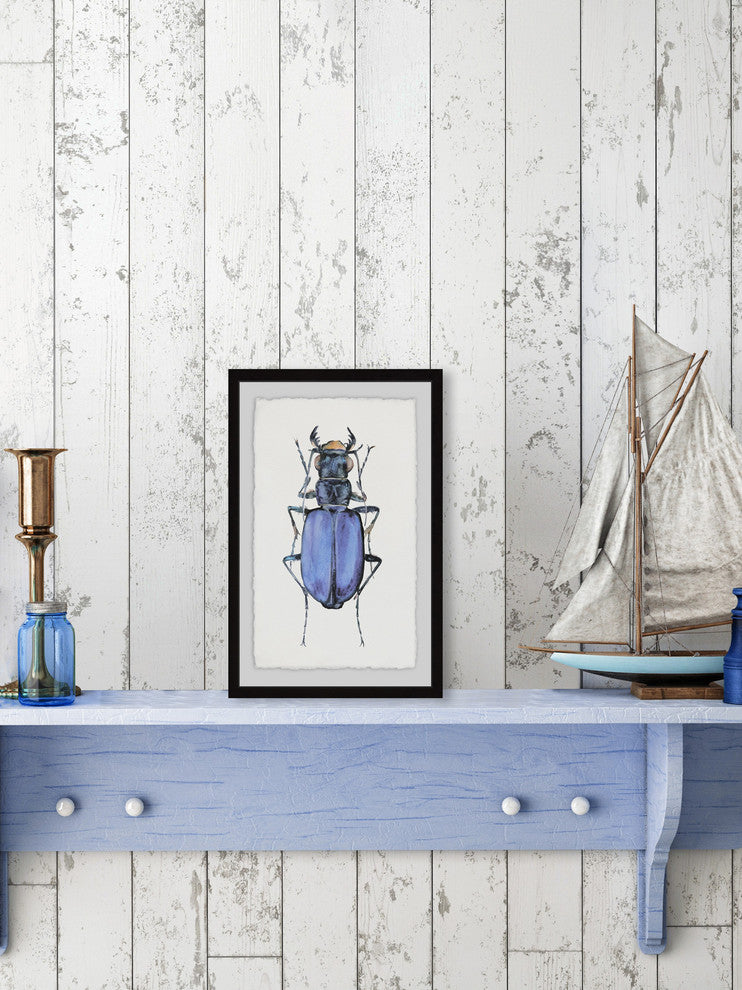 "Violet Beetle" Framed Painting Print, 24"x36"