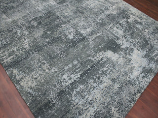 Amer Rugs Serena SER-12 Charcoal Gray Hand-knotted - 10'x14' Rectangle Area Rug