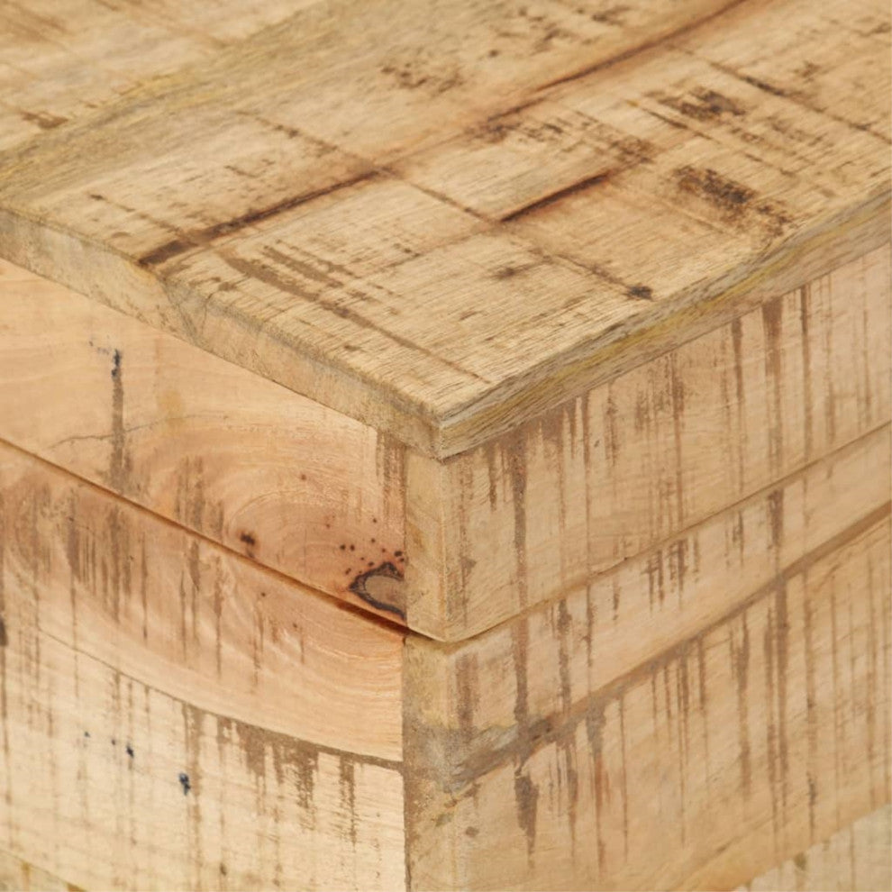 Vidaxl Storage Chest Solid Rough Mango Wood