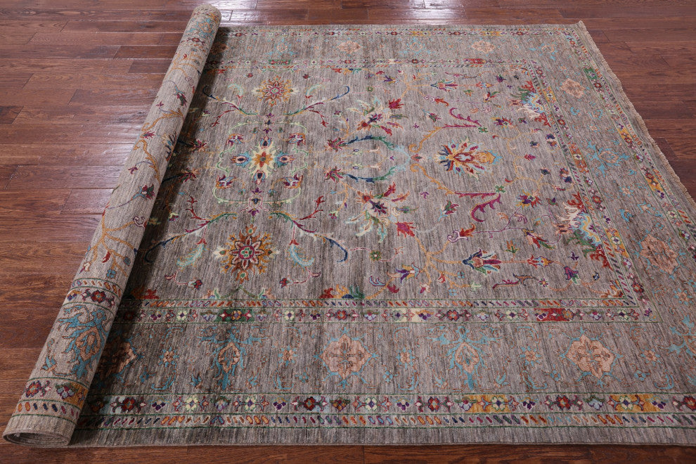 7' 0" X 10' 2" Persian Tabriz Hand Knotted Wool Rug - Q12485