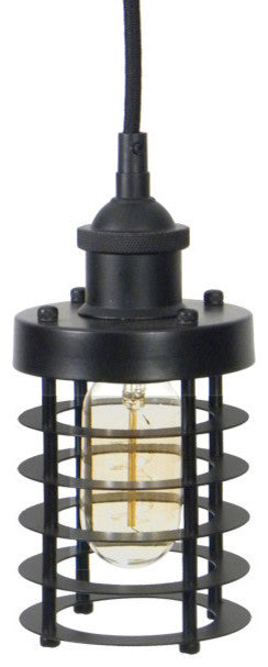 Small Industrial Radio Cage Pendant Light