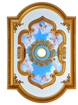 Artistry Lighting, Rectangular 51" x 36" Gold Ceiling Medallion, (Art0913-F-021)