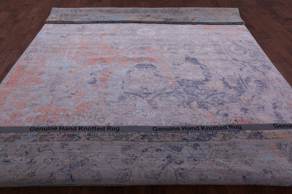 9' 0" X 11' 11" Wool & Silk Persian Handmade Rug - Q13512