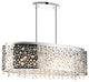Bubbles 11 Light Drum Shade Chandelier With Chrome Finish