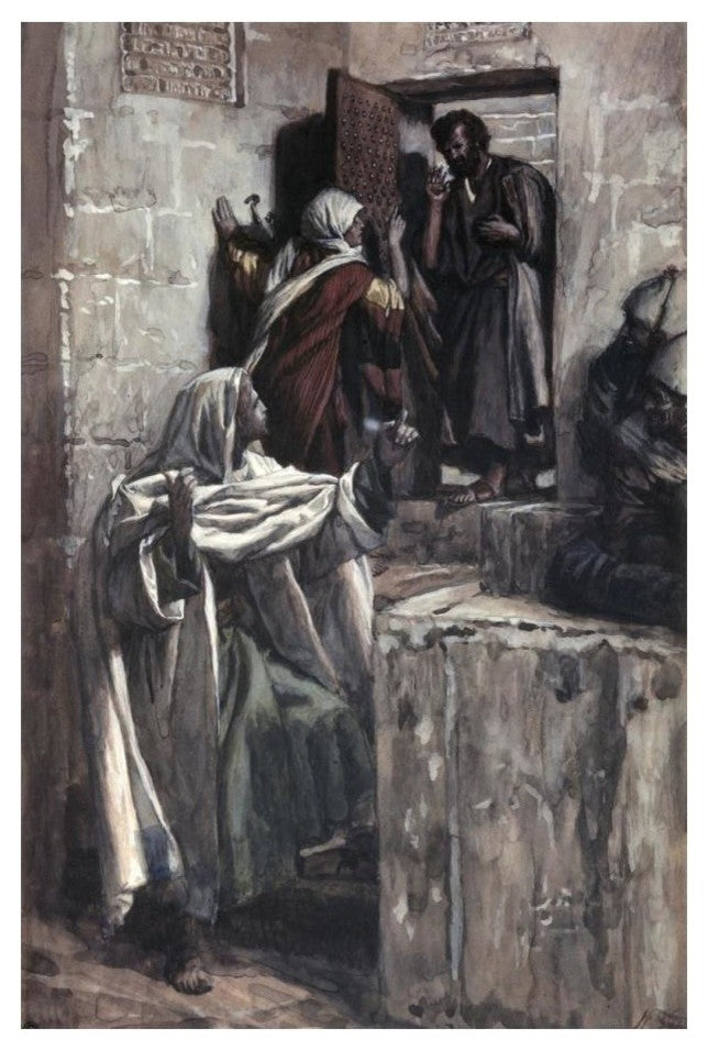 "First Denial of Peter" Digital Paper Print by James Tissot, 17"x24"