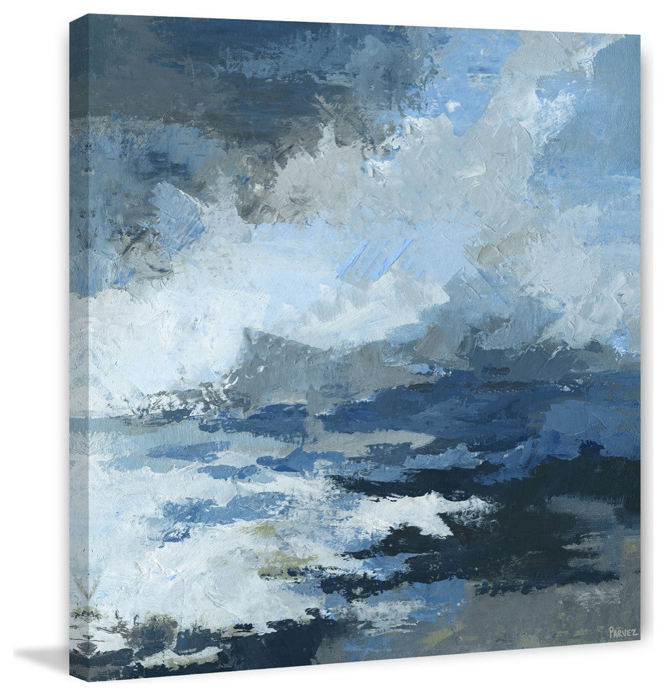 "Camouflage Waves" Painting Print on Wrapped Canvas, 48"x48"