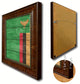 Zambia Country Textured Flag Print With Brown Gold Frame, 23"X33"
