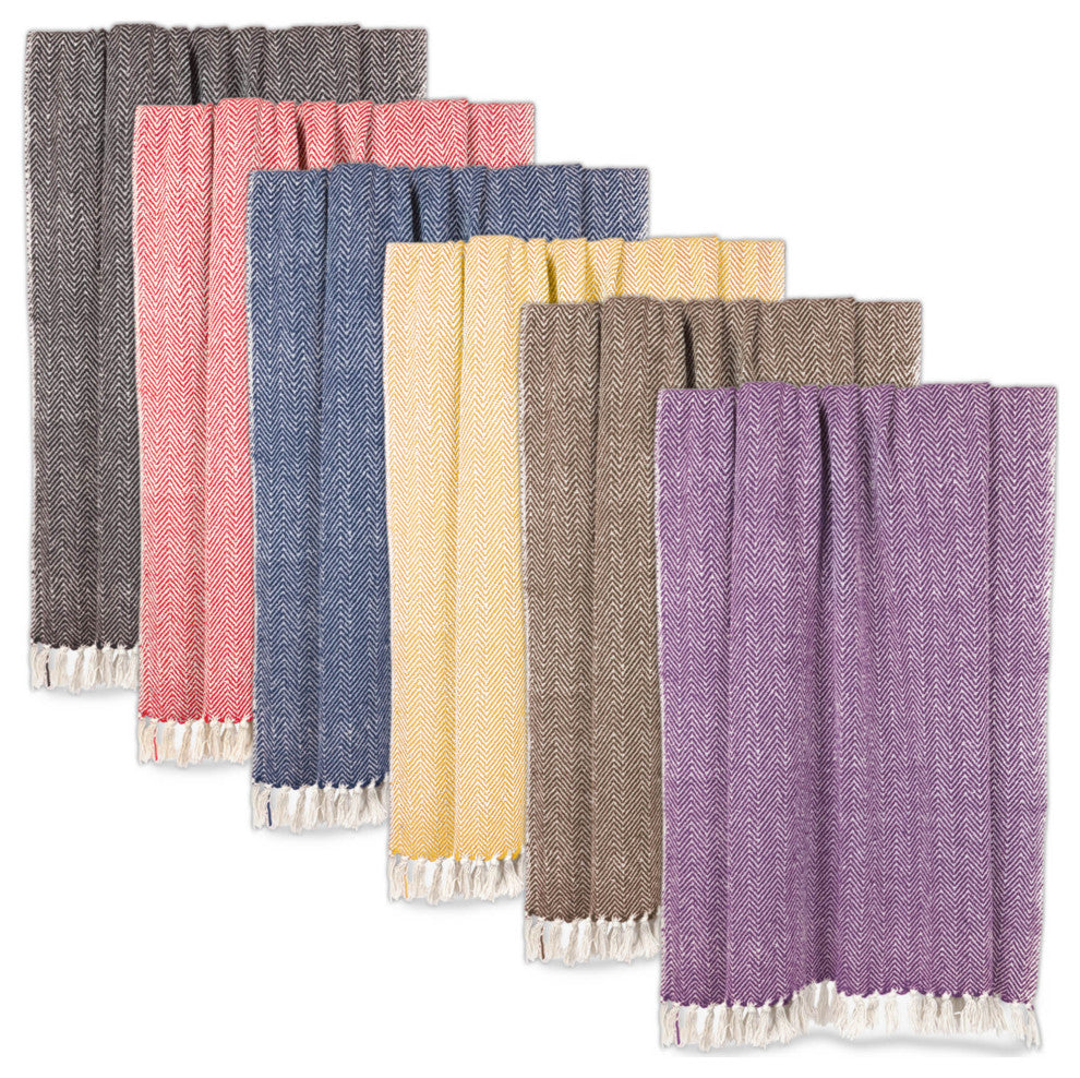 Tango Red Chevron Handloom Throw