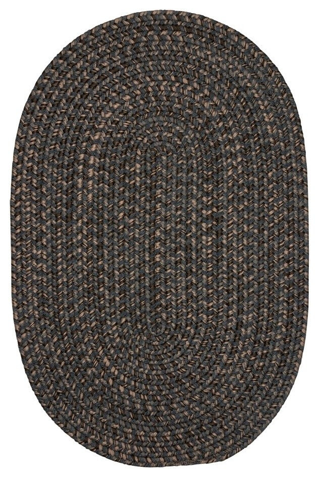 Colonial Mills Hayward HY29 Charcoal Traditional Area Rug, Oval 10'x13'