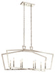 Abbotswell Polished Nickel 8-Light Linear Chandelier