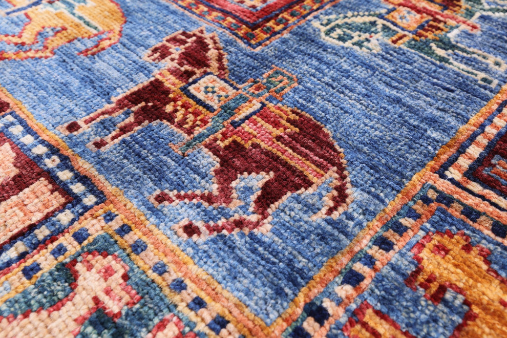 Antiqued Pazyryk Historical Design Hand Knotted Rug 2' 7" X 4' 3" Q10874