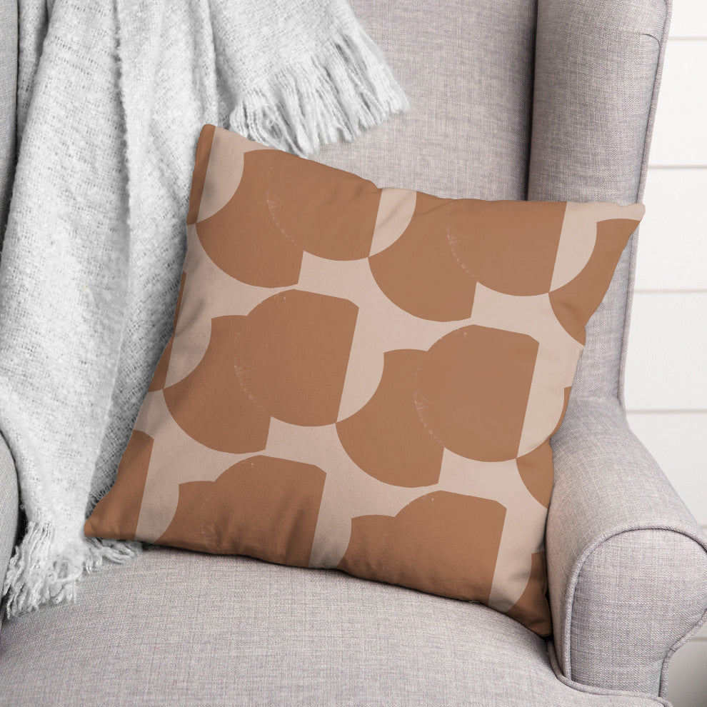 Circle Square Cut Out 18x18 Spun Poly Pillow