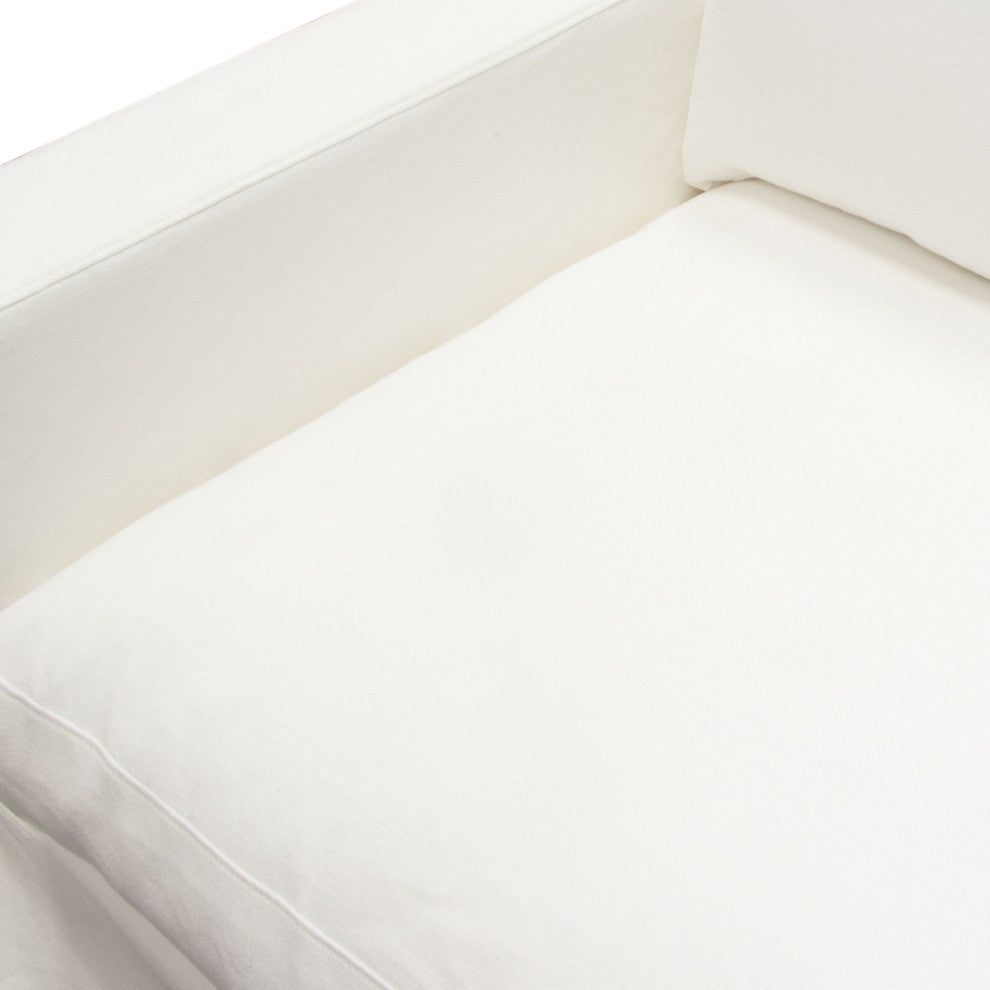 Savannah Slip-Cover Sofa in White Natural Linen by Diamond Sofa
