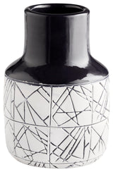 Dark Zenith Vase, Blue-Cyan, Small, Small