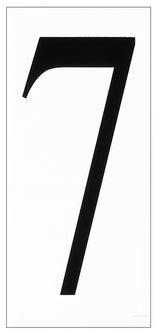 Sea Gull Lighting Address Number Tile, White/Black, "7"