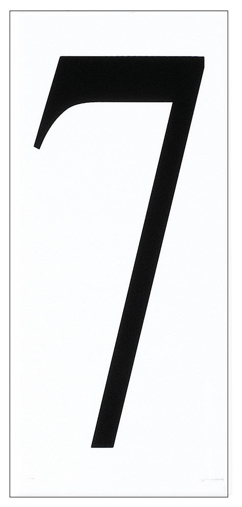 Sea Gull Lighting Address Number Tile, White/Black, "7"