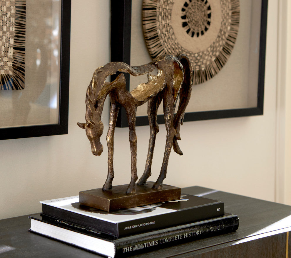 Uttermost Openly Grazing Horse Sculpture