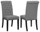 Alana Fabric Upholstered Dining Side Chair Grey, Set of 2