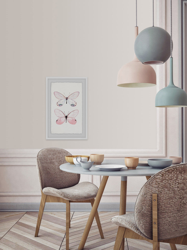 "Pink Pair" Framed Painting Print, 16"x24"