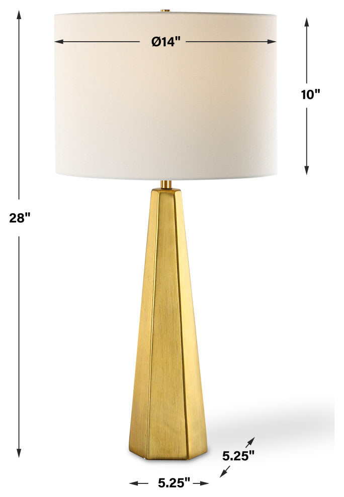 28" Coastal Gold Table Lamp