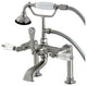 Aqua Vintage Deck Mount Clawfoot Tub Faucet, Brushed Nickel