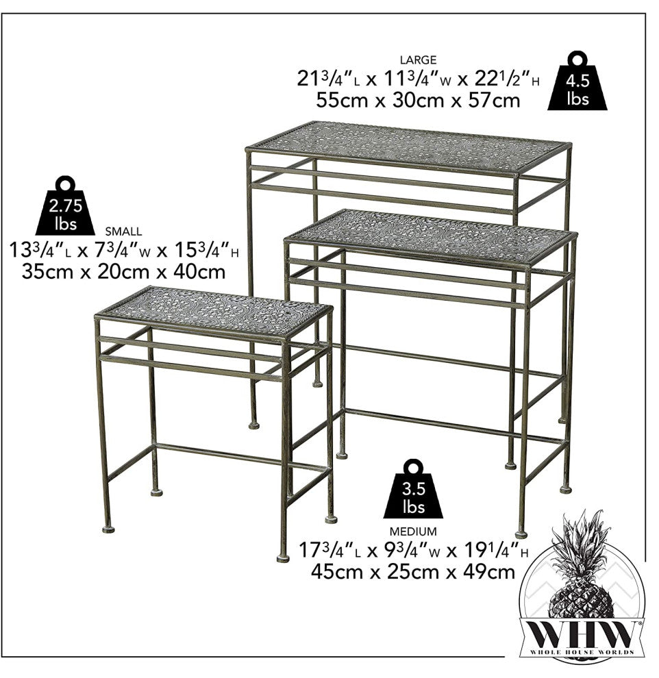 3 Piece Accent Garden Table Set
