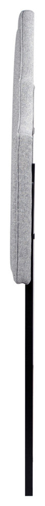Catherine Arched Upholstered Camelback Headboard, Light Gray, Queen