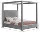 Eden Boucle Fabric Upholstered Bed, Gray, King