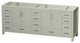 Sheffield 84" Light Green DBL Vanity, No Top, No Sink