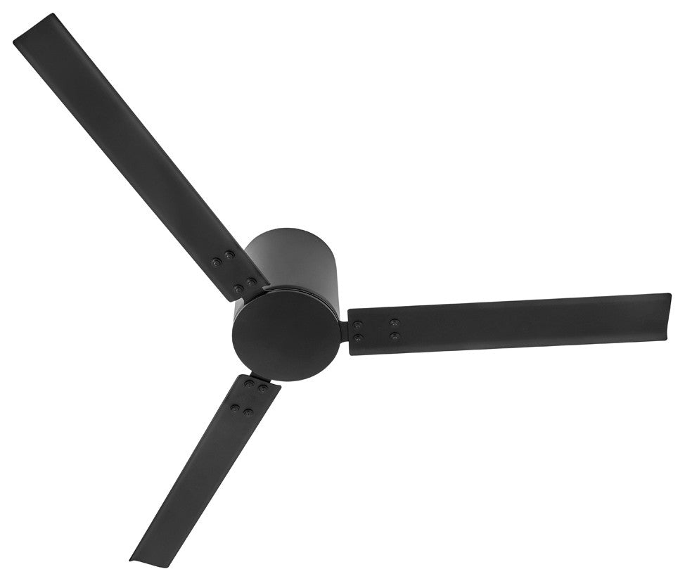 Hinkley Indy 58" Indoor/Outdoor Flush Mount Ceiling Fan, Matte Black